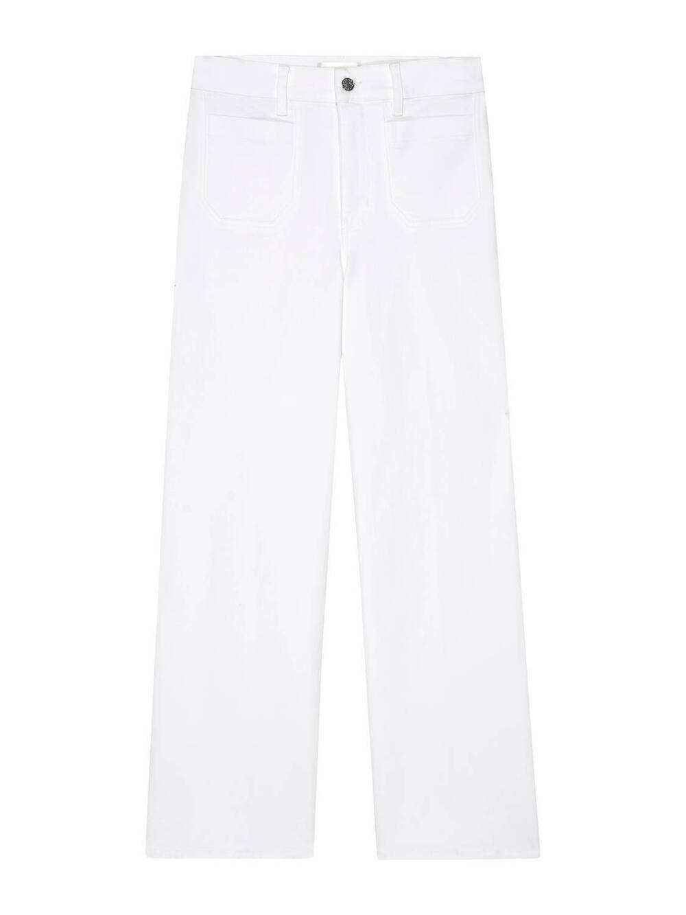 NEW FRAME women's le slim palazzo modernist pocket pant in white